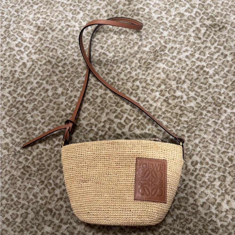 Loewe Tan Woven Crossbody Bag